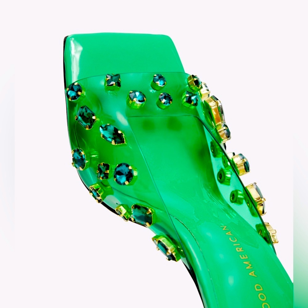 💚 NIB! Good American Jeweled Sandals - Picture 2 of 16